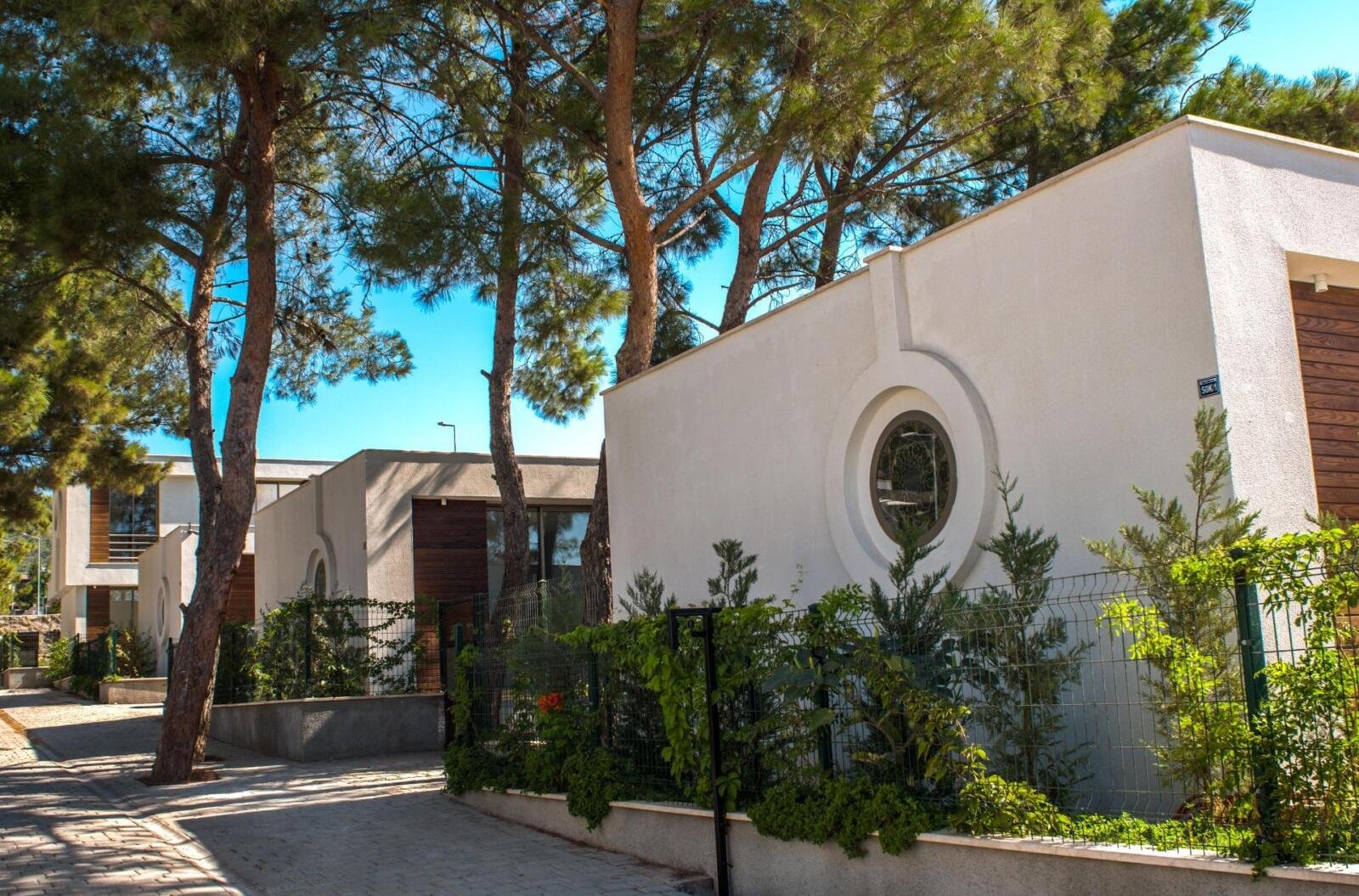 Amazon Häuser Bodrum – Villa Seitenansicht inmitten Natur