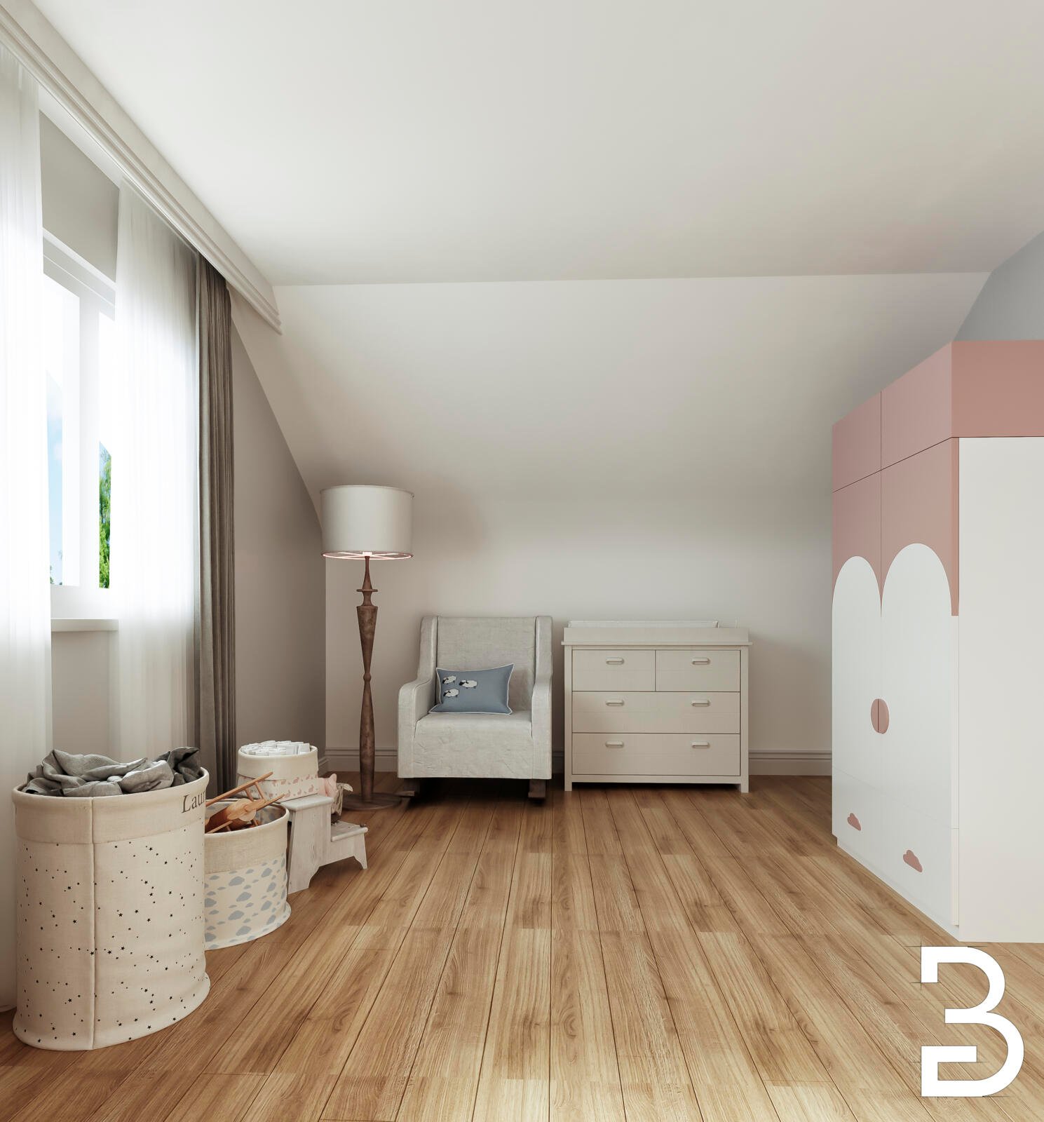 Babyzimmer mit Wolken-Design Friedberg