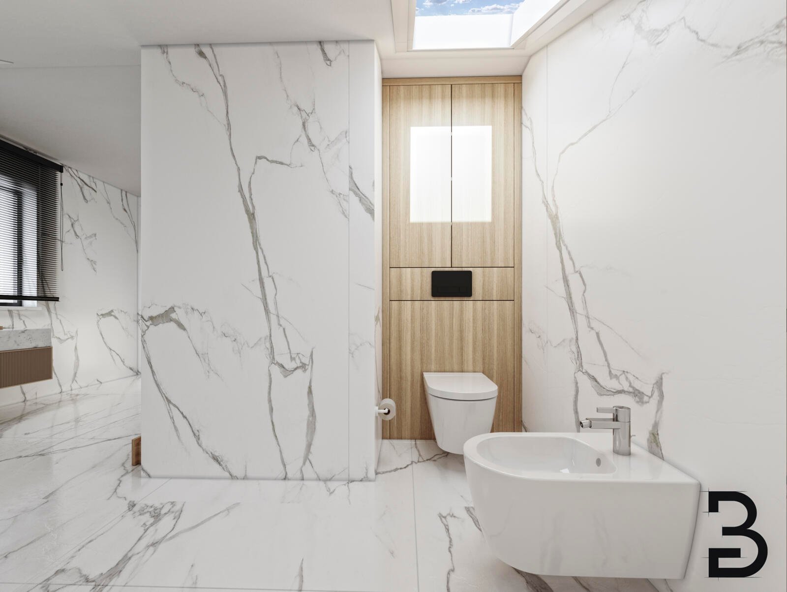 Dusche mit Marmor Umbau Friedberg