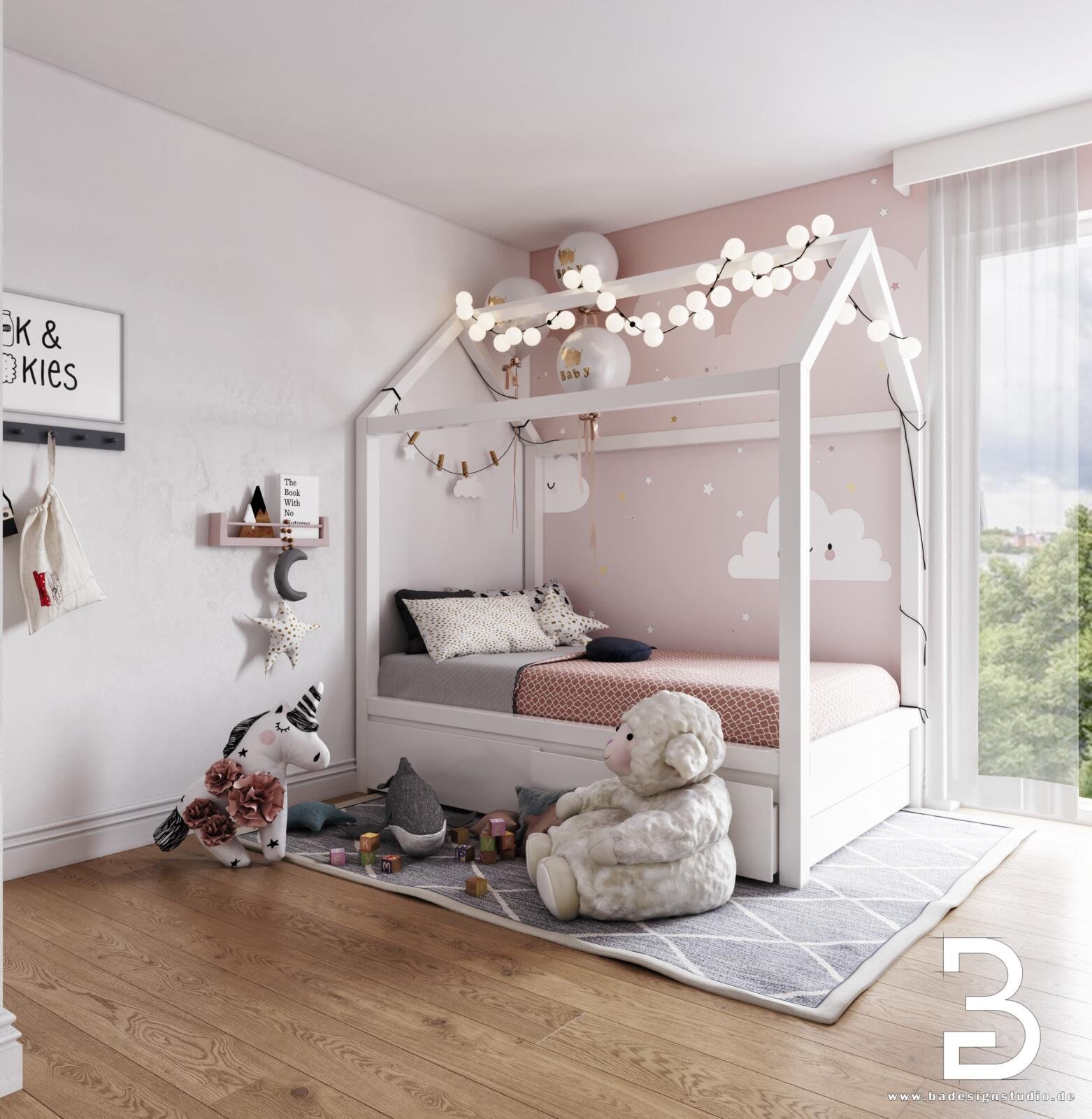 Kinderzimmer mit Hausbett Köln Innenarchitektur