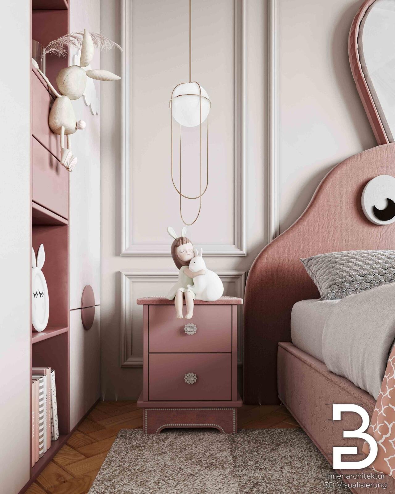Rosa Kinderzimmer Design Pallandt Frankfurt