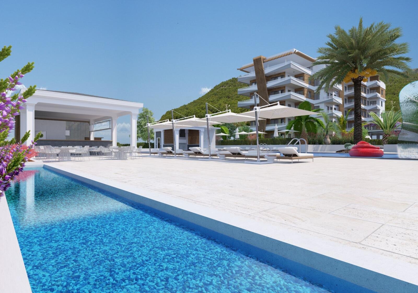 Außenpoolbereich Lykia Residence Antalya Luxusresidenz
