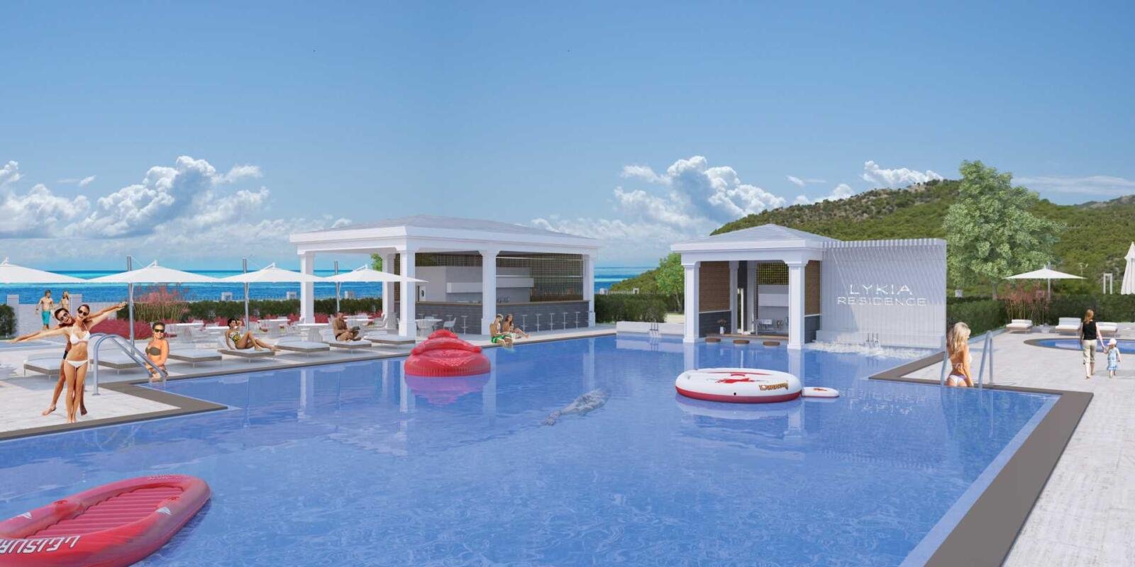 Poolrand Gestaltung Lykia Residence Antalya Projekt