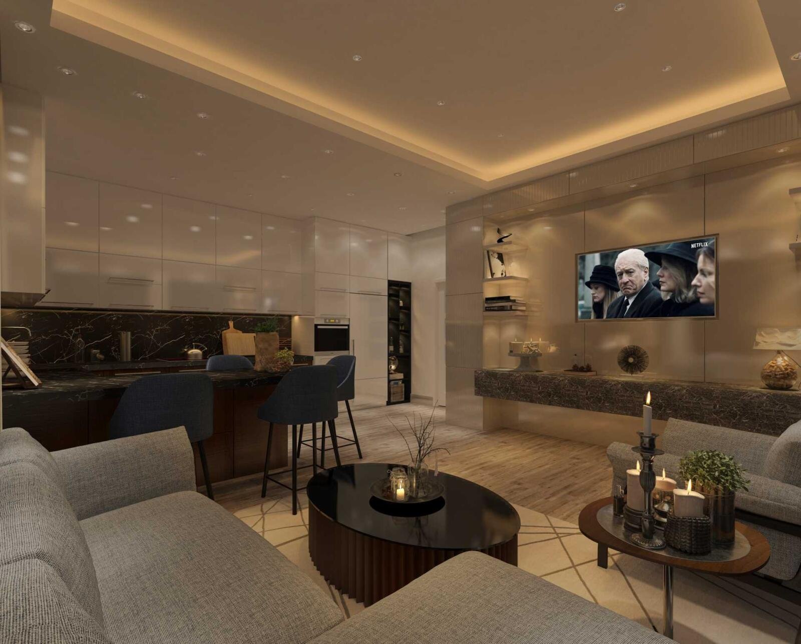 Wohnzimmer Interior Design Lykia Residence Antalya