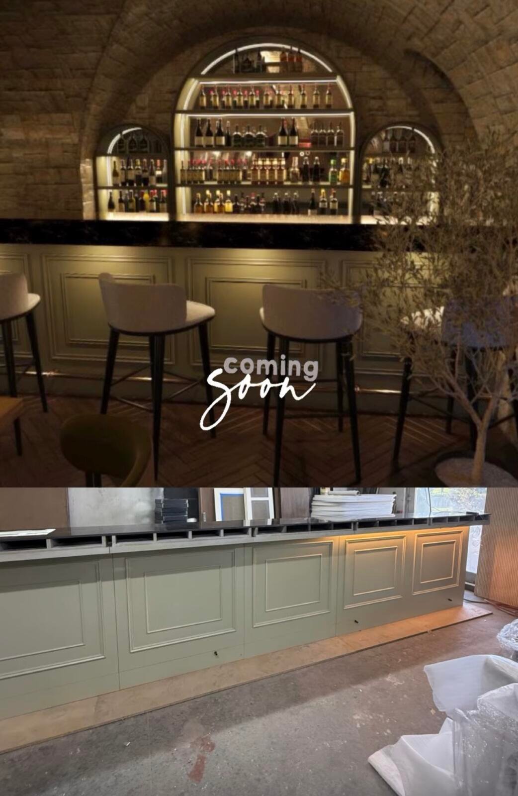 Restaurant Frankfurt Together – Barbereich mit Beschriftung