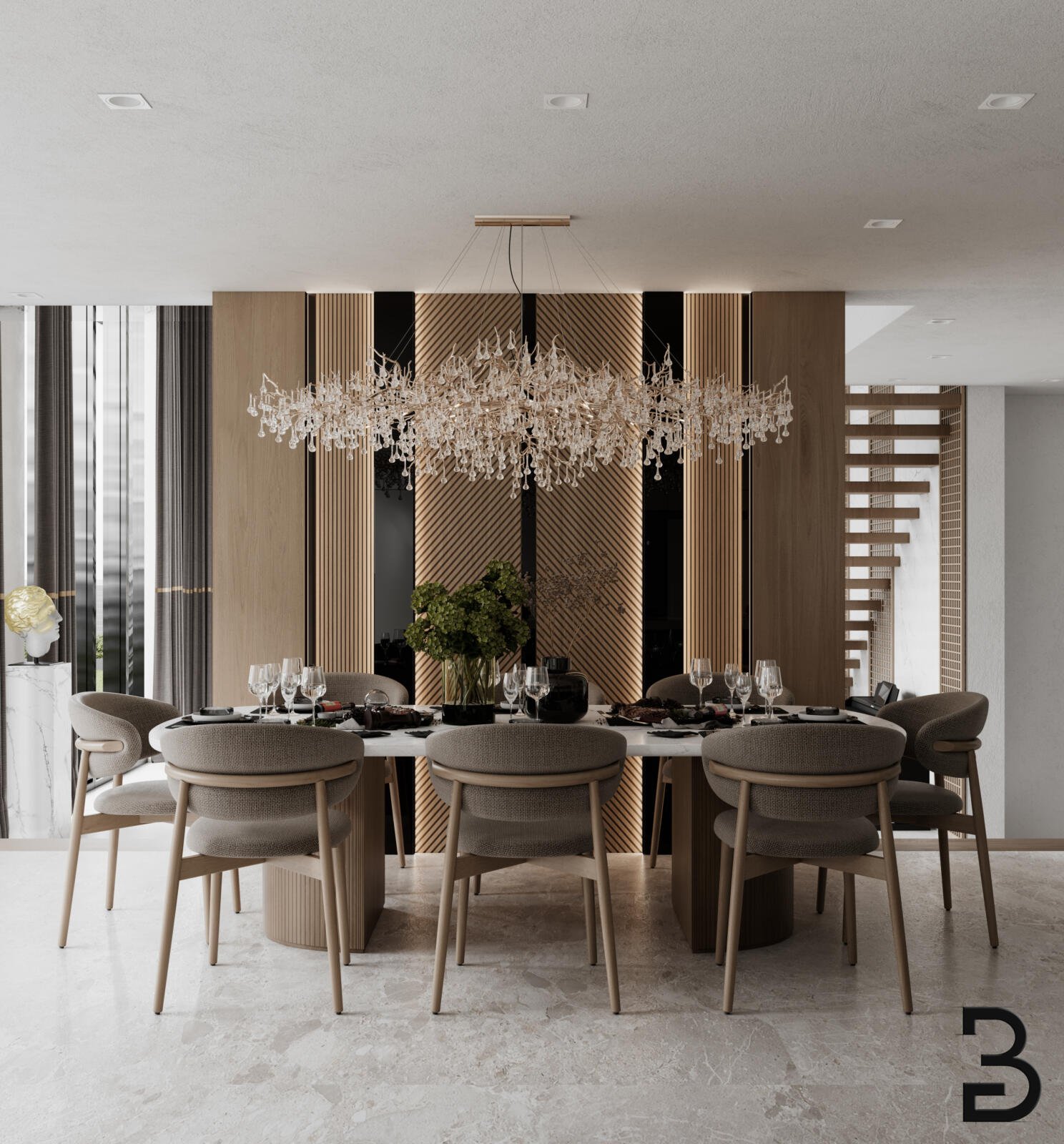 Luxuriöses Esszimmer Design Rodgau Villa